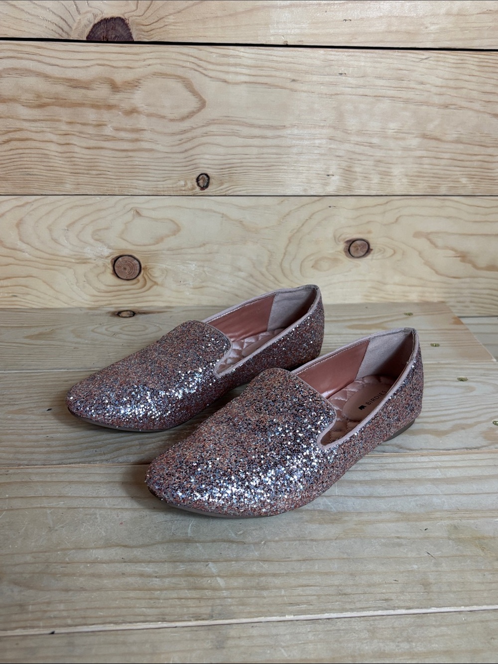 Birdies glitter loafers 6.5
